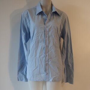 Mens Leonard Frisbie Blue Button Down Dress Shirt XL